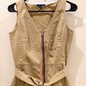Tommy Hilfiger Khaki Sleeveless Shirt Dress with Belt in  Size 4